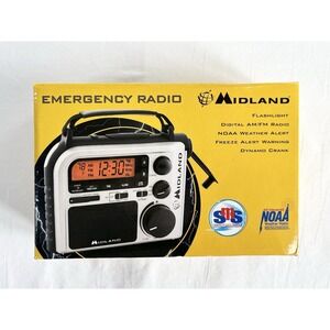 New Midland ER102 Emergency Survival Radio Crank Power Weather Alert AM/FM
